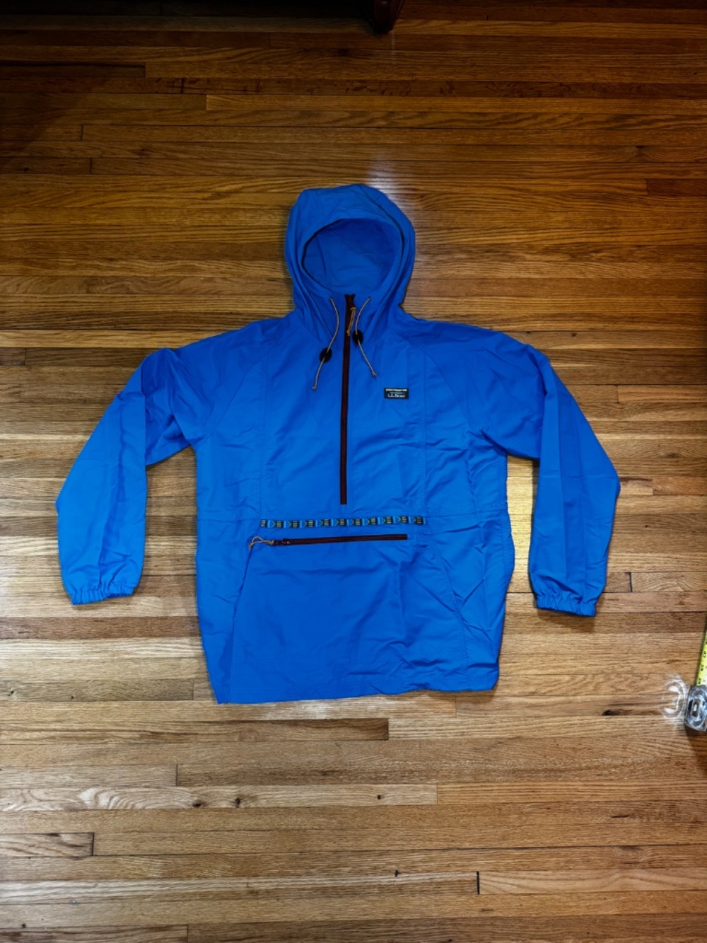 LL Bean Men's Mountain Classic Anorak Blue LT